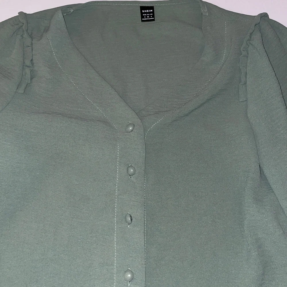 SHEIN Dusty Green Casual Top - Picture 3 of 7